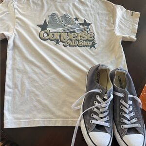 Converse Gray and White Athletic Shoes